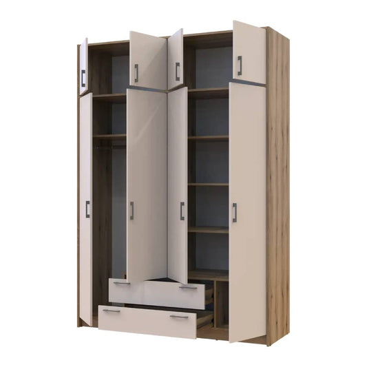 Шкаф для одежды Doros Ронди с антресолью Дуб Артизан/Кашемир 4ДСП 160х52х236 DRS-011668 (80737829)