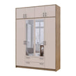 Шкаф для одежды Doros Ронди с антресолью и зеркалом Дуб Артизан/Кашемир 4ДСП 160х52х236 DRS-011680 (80737831)