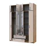 Шкаф для одежды Doros Ронди с антресолью и зеркалом Дуб Артизан/Кашемир 4ДСП 160х52х236 DRS-011680 (80737831)