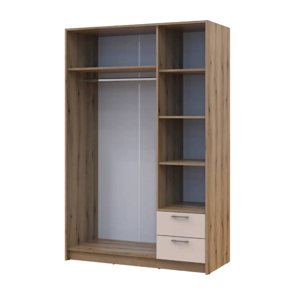 Шкаф для одежды Doros Ронди Дуб Артизан/Кашемир 3ДСП 121х52х195 DRS-011661 (80737815)