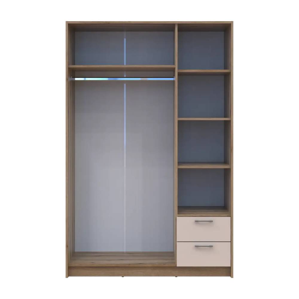 Шкаф для одежды Doros Ронди Дуб Артизан/Кашемир 3ДСП 121х52х195 DRS-011661 (80737815)