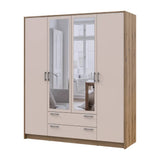 Шкаф для одежды Doros Ронди с зеркалом Дуб Артизан/Кашемир 4ДСП 160х52х195 DRS-011674 (80737827)