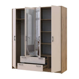 Шкаф для одежды Doros Ронди с зеркалом Дуб Артизан/Кашемир 4ДСП 160х52х195 DRS-011674 (80737827)