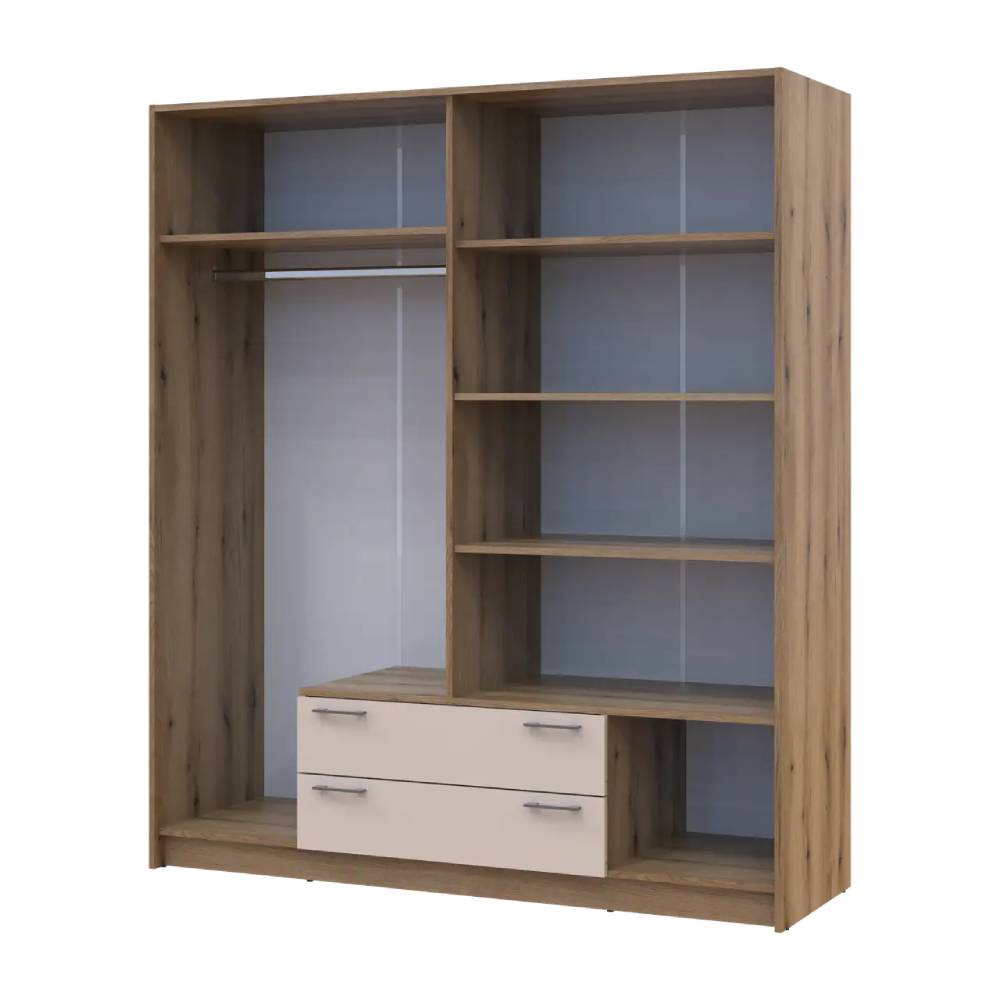 Шкаф для одежды Doros Ронди Дуб Артизан/Кашемир 4ДСП 160х52х195 DRS-011662 (80737825)