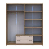 Шкаф для одежды Doros Ронди с зеркалом Дуб Артизан/Кашемир 4ДСП 160х52х195 DRS-011674 (80737827)