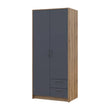 Шкаф для одежды Doros Ронди Дуб Артизан/Графит 2ДСП 82х52х195 DRS-011657 (80737804)