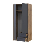 Шкаф для одежды Doros Ронди Дуб Артизан/Графит 2ДСП 82х52х195 DRS-011657 (80737804)