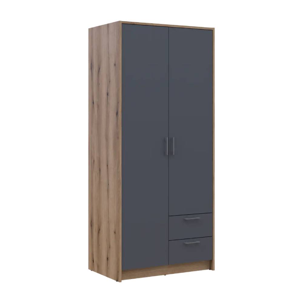 Шкаф для одежды Doros Ронди Дуб Артизан/Графит 2ДСП 82х52х195 DRS-011657 (80737804)
