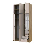 Антресоль высокая Doros Ронди Дуб Артизан/Кашемир 3 ДСП 121х52х65 (DRS-011909)