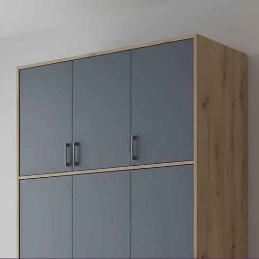 Антресоль высокая Doros Ронди Дуб Артизан/Графит 3 ДСП 121х52х65 (DRS-011906)