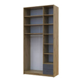 Шкаф для одежды Doros Ронди с высокой антресолью Дуб Артизан/Графит 3 ДСП 121х52х260 (DRS-011873)