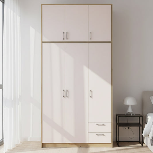 Шкаф для одежды Doros Ронди с высокой антресолью Дуб Артизан/Кашемир 3 ДСП 121х52х260 (DRS-011874)