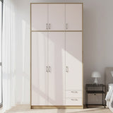 Шкаф для одежды Doros Ронди с высокой антресолью Дуб Артизан/Кашемир 3 ДСП 121х52х260 (DRS-011874)