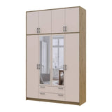 Антресоль высокая Doros Ронди Дуб Артизан/Кашемир 4 ДСП 160х52х65 (DRS-011910)