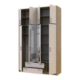 Антресоль высокая Doros Ронди Дуб Артизан/Кашемир 4 ДСП 160х52х65 (DRS-011910)