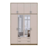 Шкаф для одежды Doros Ронди с высокой антресолью и зеркалом Дуб Артизан/Кашемир 4 ДСП 160х52х260 (DRS-011880)