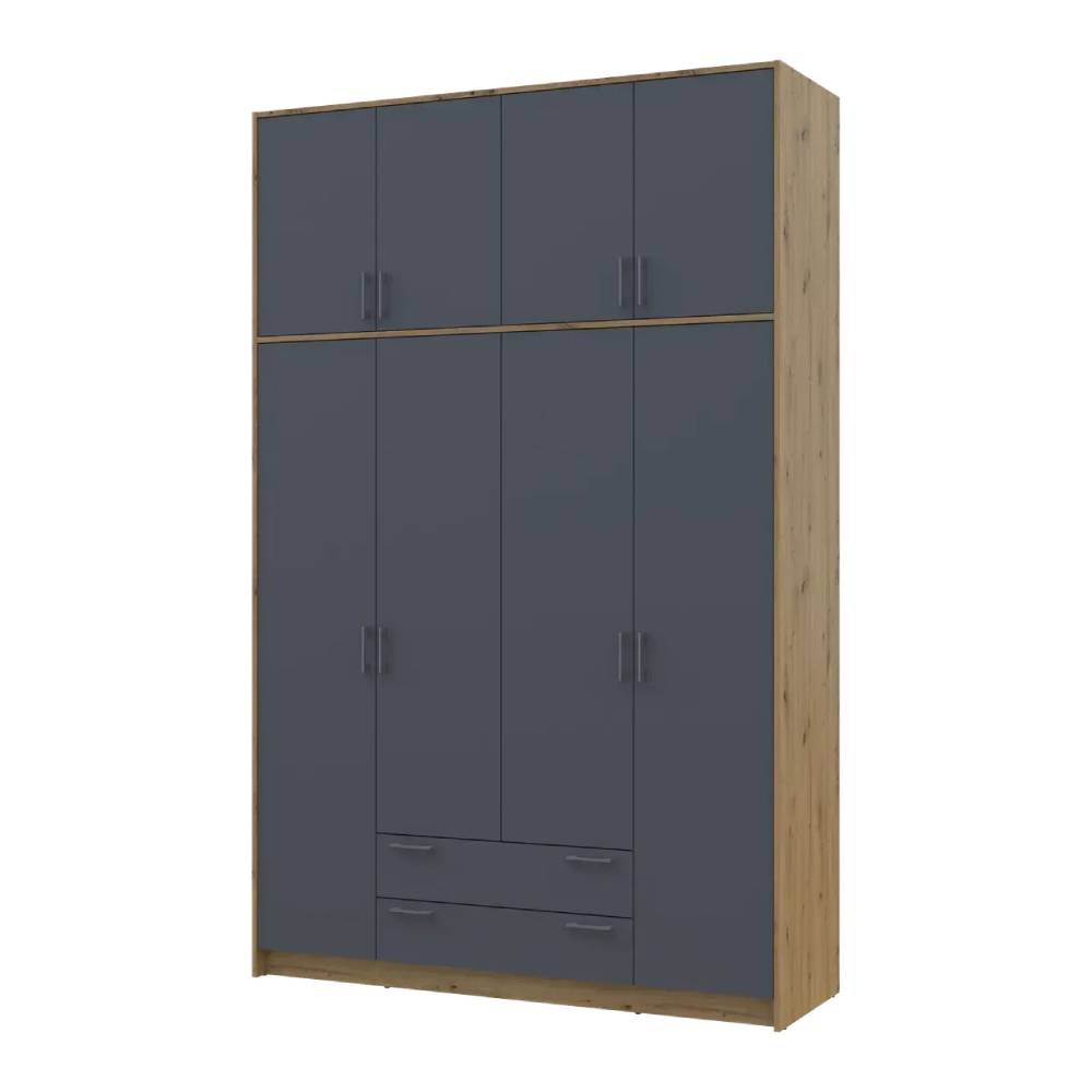 Антресоль высокая Doros Ронди Дуб Артизан/Графит 4 ДСП 160х52х65 (DRS-011907)