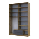 Шкаф для одежды Doros Ронди с высокой антресолью Дуб Артизан/Графит 4 ДСП 160х52х260 (DRS-011877)