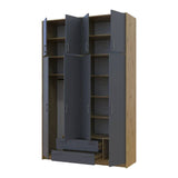 Антресоль высокая Doros Ронди Дуб Артизан/Графит 4 ДСП 160х52х65 (DRS-011907)