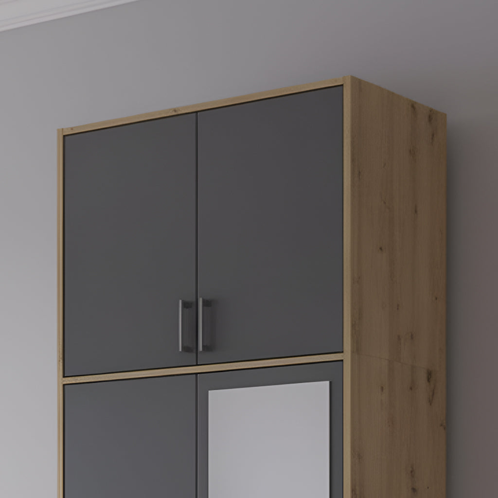 Антресоль высокая Doros Ронди Дуб Артизан/Графит 2 ДСП 82х52х65 (DRS-011905)