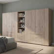 Шкаф для одежды Гелар Doros Дуб сонома 4+4ДСП с пеналом 370х49.5х203.4 (DRS-011933)