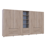 Шкаф для одежды Гелар Doros Дуб сонома 4+4ДСП с пеналом 370х49.5х203.4 (DRS-011933)