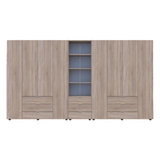 Шкаф для одежды Гелар Doros Дуб сонома 4+4ДСП с пеналом 370х49.5х203.4 (DRS-011933)