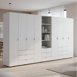 Шкаф для одежды Doros Гелар Белый 4+4ДСП с пеналом 370х49.5х203.4 (DRS-011931)