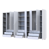 Шкаф для одежды Doros Гелар Белый 4+4ДСП с пеналом 370х49.5х203.4 (DRS-011931)