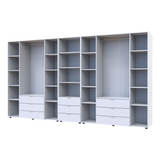 Шкаф для одежды Doros Гелар Белый 4+4ДСП с пеналом 370х49.5х203.4 (DRS-011931)