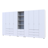 Шкаф для одежды Doros Гелар Белый 4+4ДСП с пеналом 370х49.5х203.4 (DRS-011931)