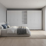 Шкаф для одежды Doros Гелар Белый 4+4ДСП с пеналом 370х49.5х203.4 (DRS-011931)