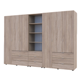 Шкаф для одежды Doros Гелар Дуб сонома 3+3ДСП с пеналом 292.4х49.5х203.4 (DRS-011925)