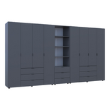 Шкаф для одежды Doros Гелар Графит 4+4ДСП с пеналом 370х49.5х203.4 (DRS-011932)
