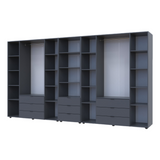 Шкаф для одежды Doros Гелар Графит 4+4ДСП с пеналом 370х49.5х203.4 (DRS-011932)