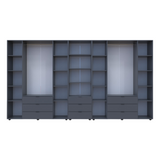 Шкаф для одежды Doros Гелар Графит 4+4ДСП с пеналом 370х49.5х203.4 (DRS-011932)