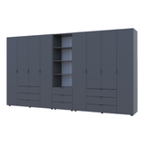 Шкаф для одежды Doros Гелар Графит 4+4ДСП с пеналом 370х49.5х203.4 (DRS-011932)