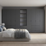 Шкаф для одежды Doros Гелар Графит 4+4ДСП с пеналом 370х49.5х203.4 (DRS-011932)
