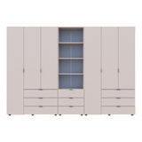 Шкаф для одежды Doros Гелар Кашемир 3+3ДСП с пеналом 292.4х49.5х203.4 (DRS-011926)