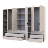 Шкаф для одежды Doros Гелар Кашемир 3+3ДСП с пеналом 292.4х49.5х203.4 (DRS-011926)