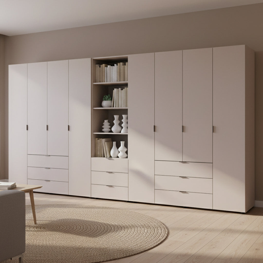 Шкаф для одежды Doros Гелар Кашемир 4+4ДСП с пеналом 370х49.5х203.4 (DRS-011934)