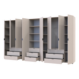 Шкаф для одежды Doros Гелар Кашемир 4+4ДСП с пеналом 370х49.5х203.4 (DRS-011934)