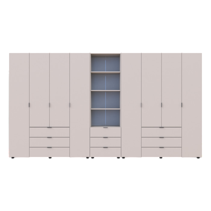 Шкаф для одежды Doros Гелар Кашемир 4+4ДСП с пеналом 370х49.5х203.4 (DRS-011934)