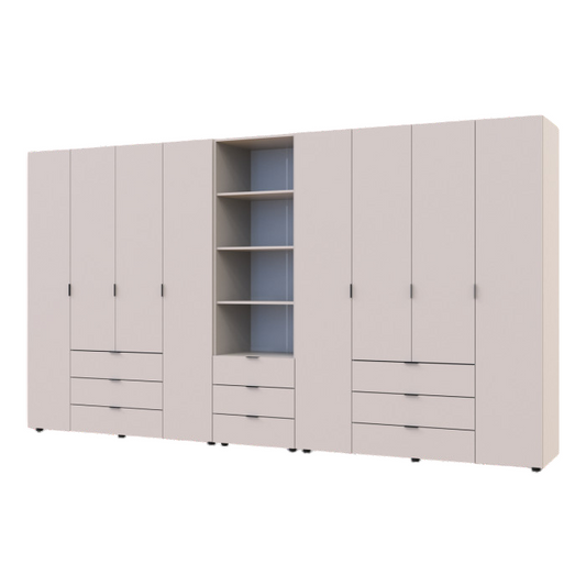 Шкаф для одежды Doros Гелар Кашемир 4+4ДСП с пеналом 370х49.5х203.4 (DRS-011934)