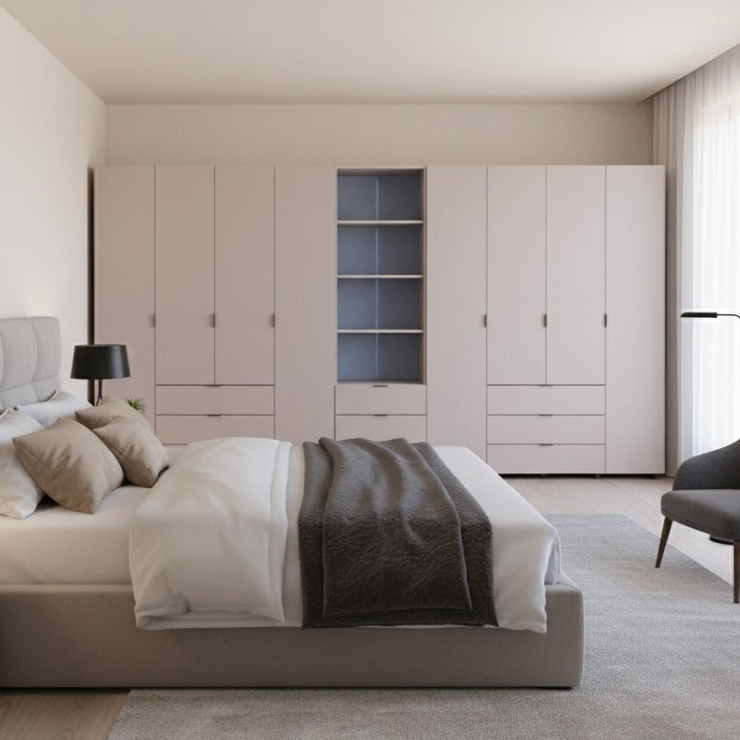 Шкаф для одежды Doros Гелар Кашемир 4+4ДСП с пеналом 370х49.5х203.4 (DRS-011934)