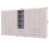 Шкаф для одежды Doros Гелар Кашемир 4+4ДСП с пеналом 370х49.5х203.4 (DRS-011934)