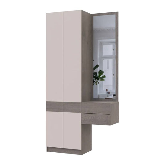 Прихожая Doros Сола 1+2 Канноло/Кашемир ДСП/зеркало 105х40х215 (DRS-011897)