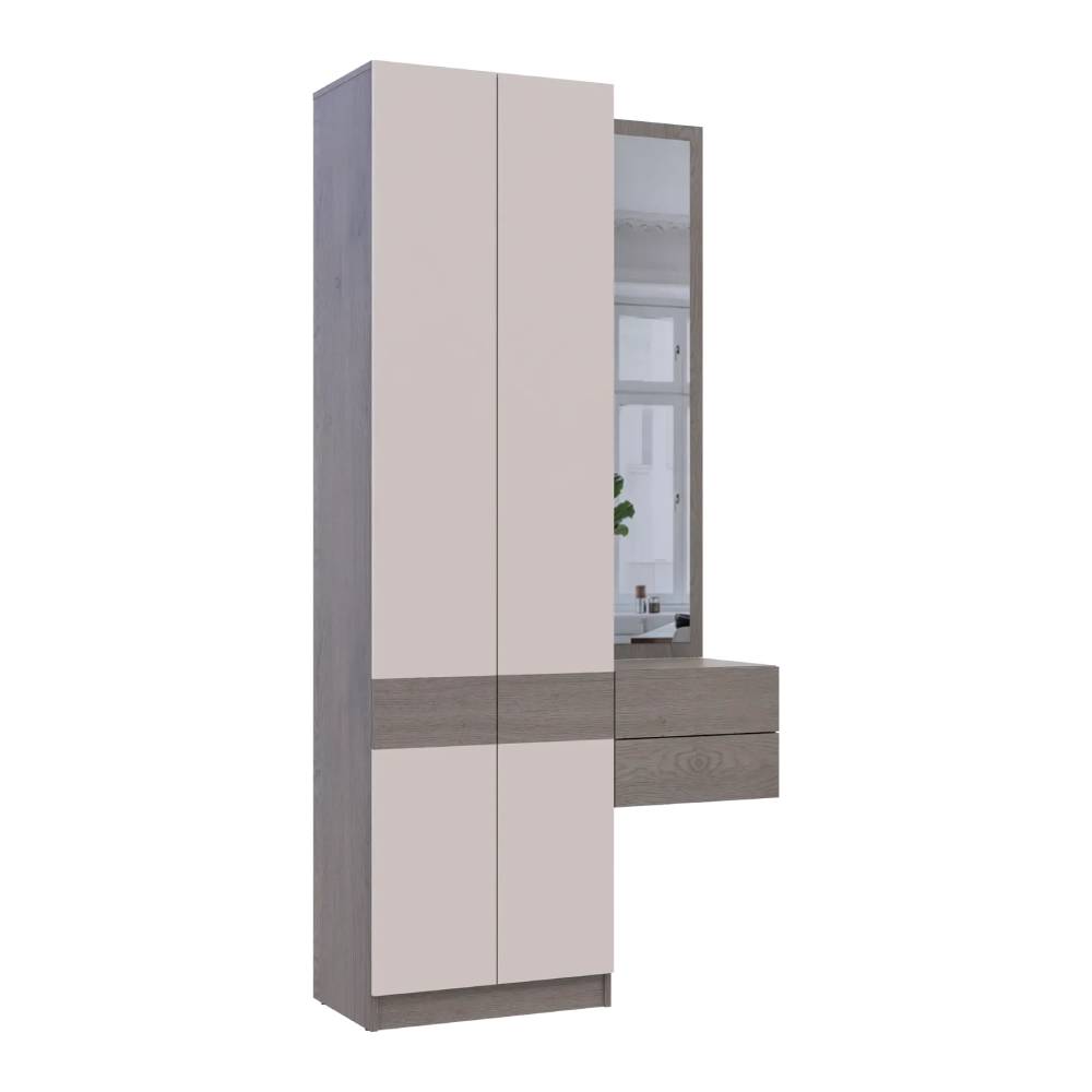 Прихожая Doros Сола 1+2 Канноло/Кашемир ДСП/зеркало 105х40х215 (DRS-011897)