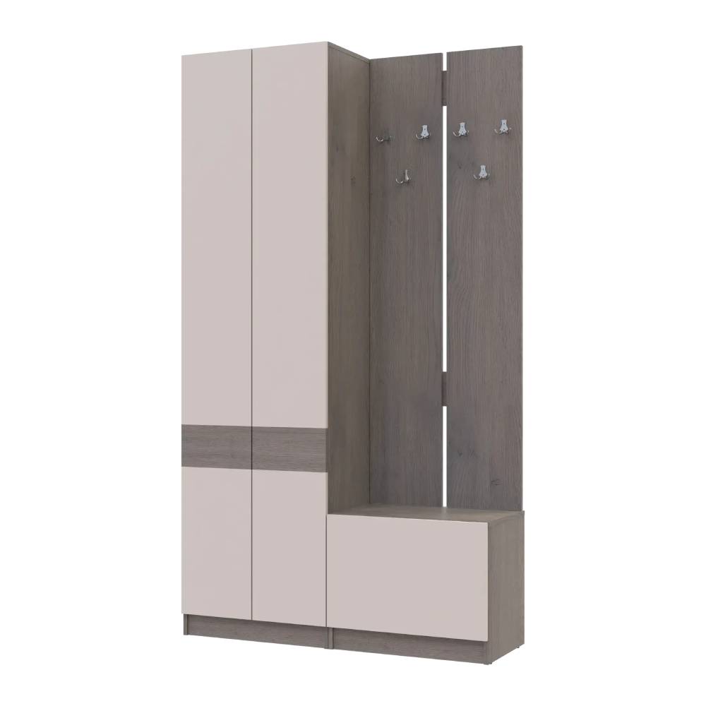 Прихожая Doros Сола (модульный комплект - 2 элемента) Канноло/Кашемир 120х40х215 (DRS-011898)