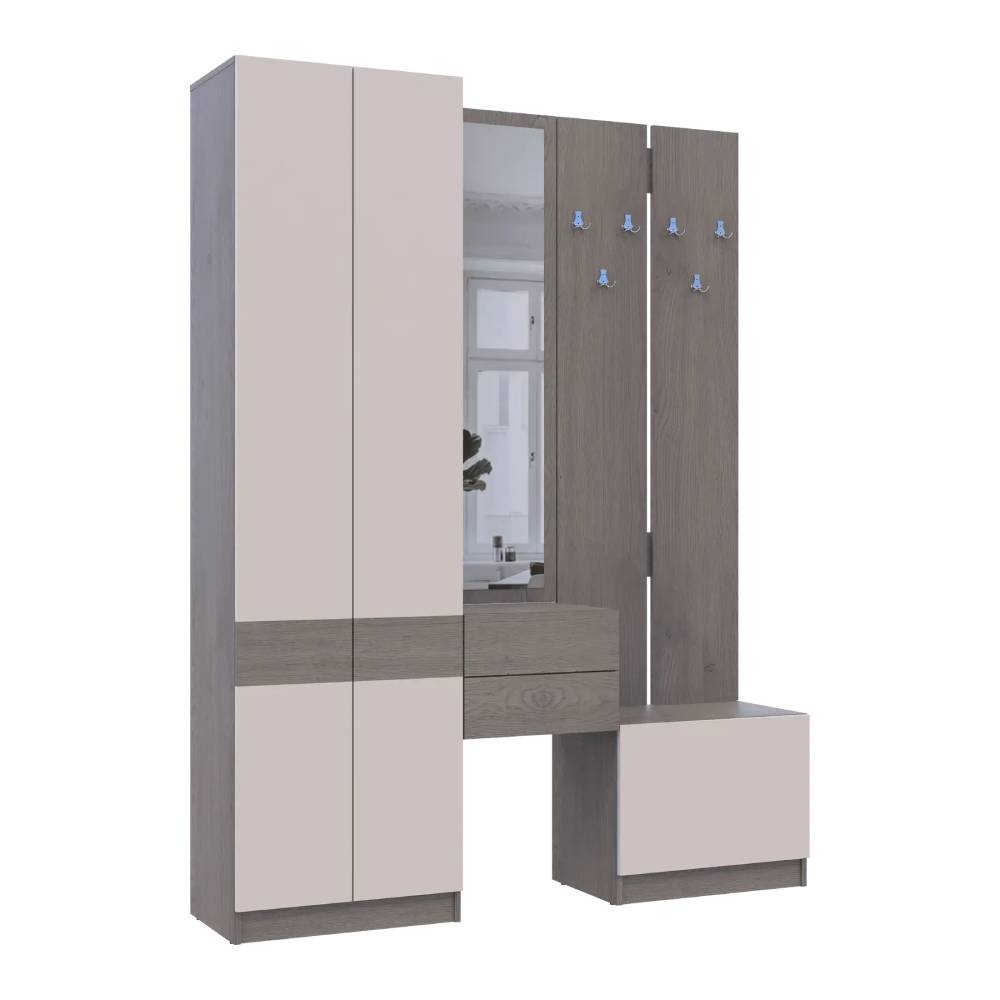 Прихожая Doros Сола (модульная — 3 элемента) Канноло/Кашемир 165х40х215 (DRS-011900)